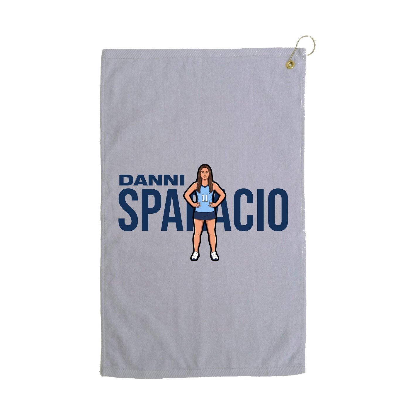 Golf Towel — Player Name in Grey