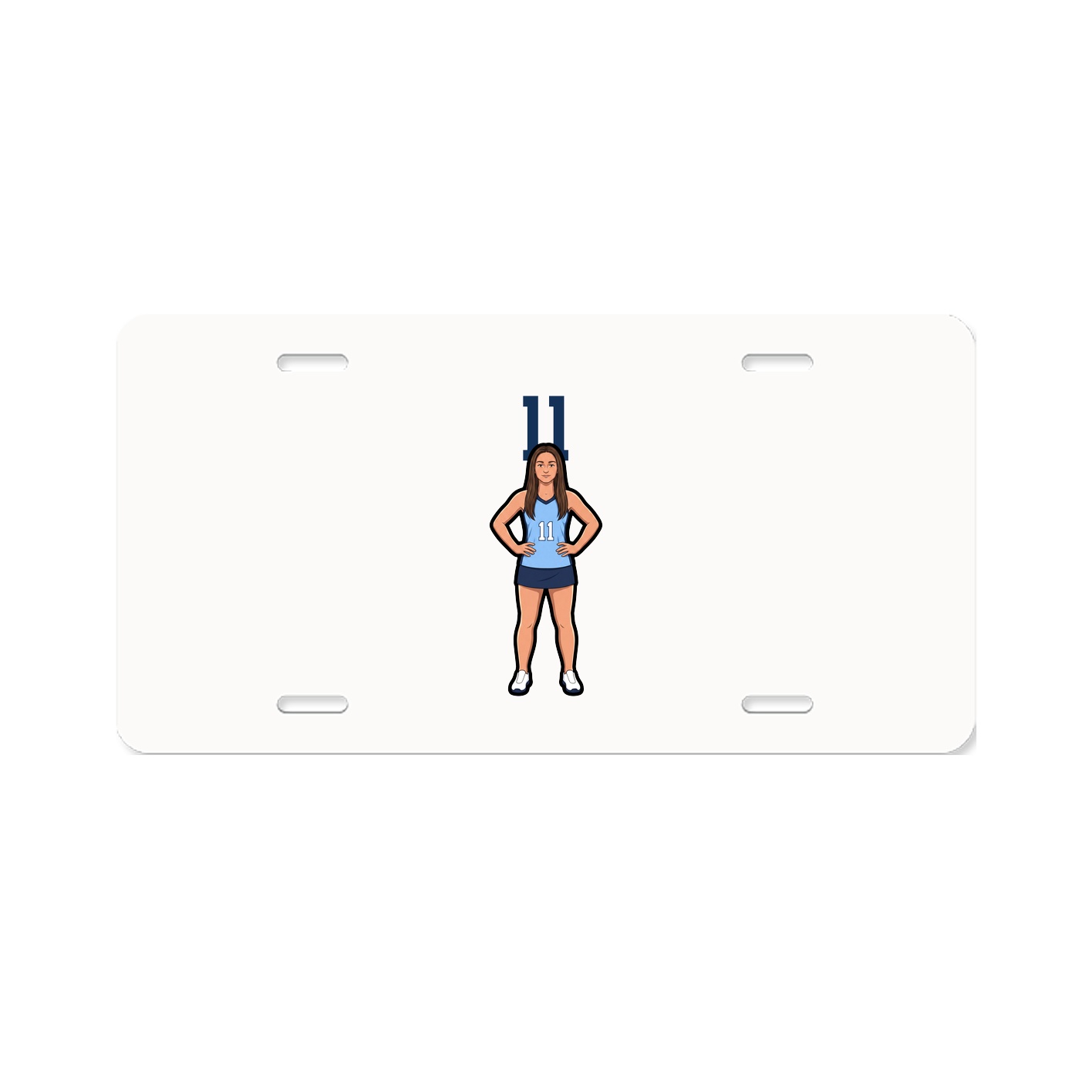 License Plate — Number Top in Classic