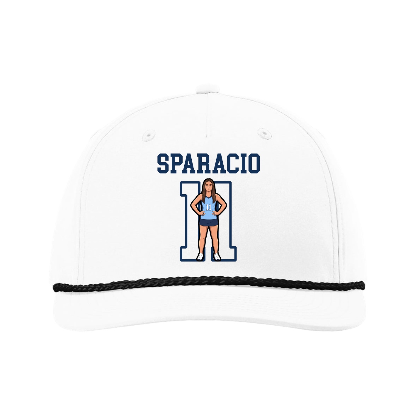 Five-Panel Classic Rope Cap — Shirsey in White