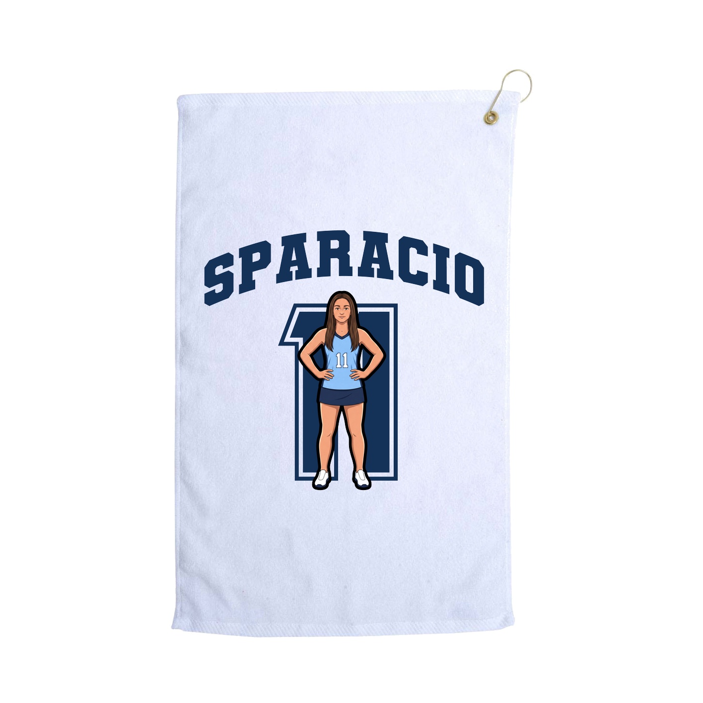Golf Towel — Number in White