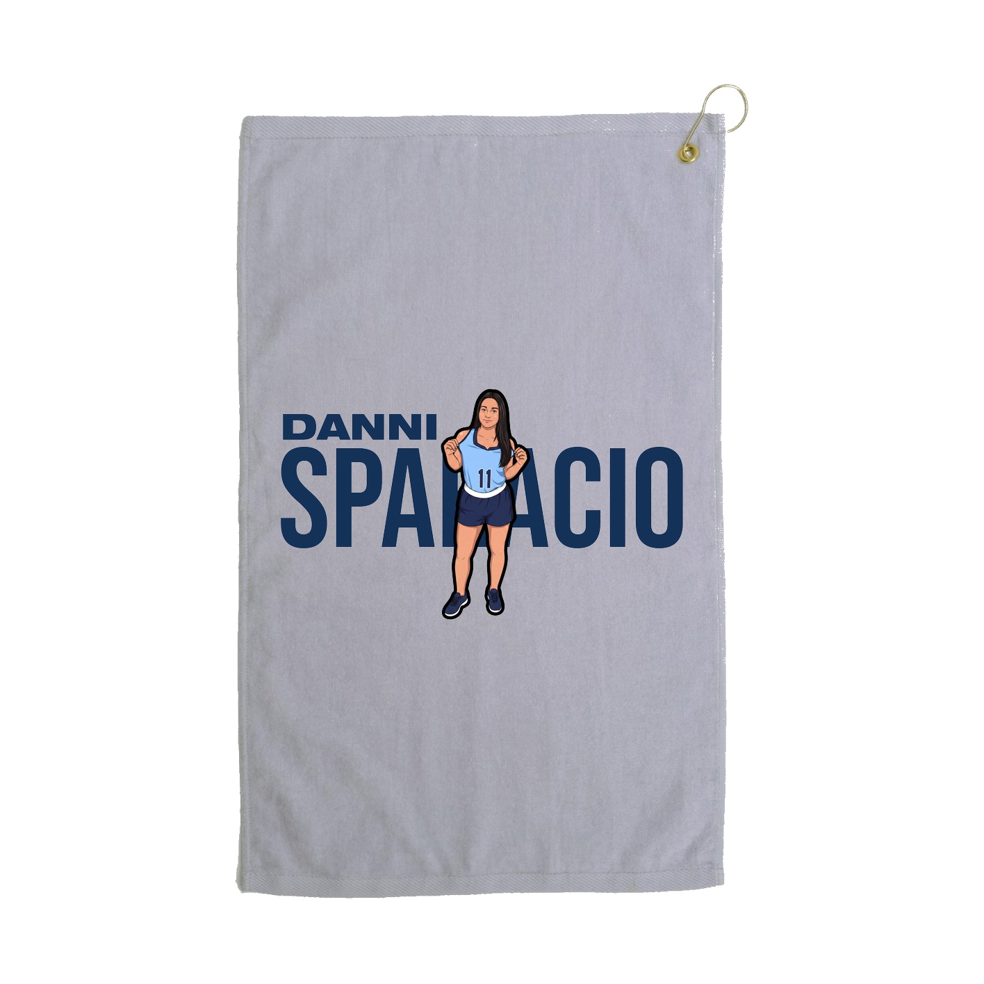 Golf Towel — Player Name in Grey