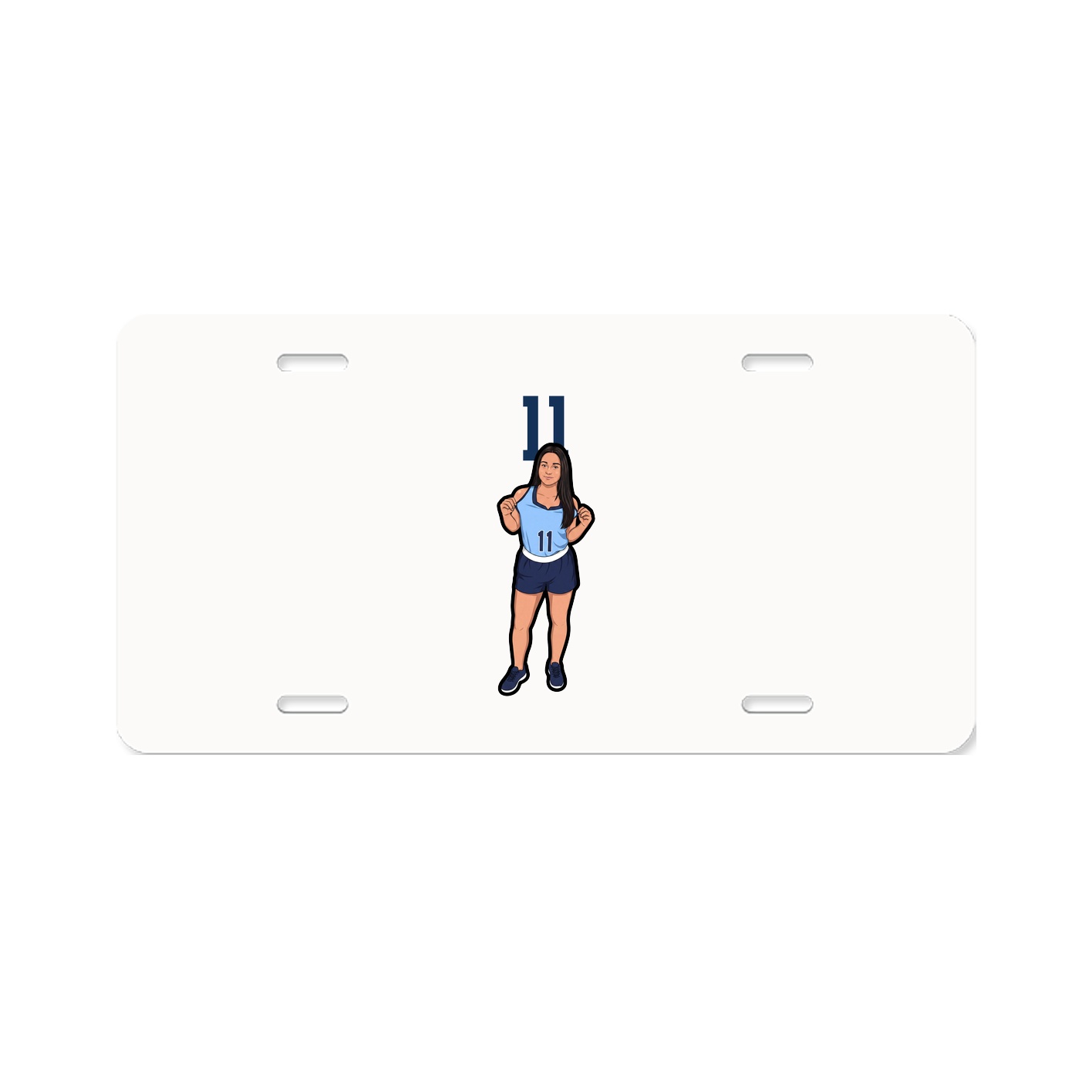 License Plate — Number Top in Classic