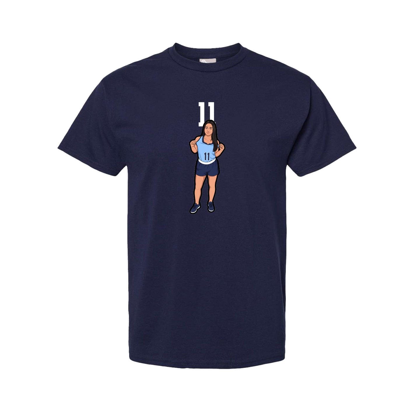 Tee — Number Top in Navy