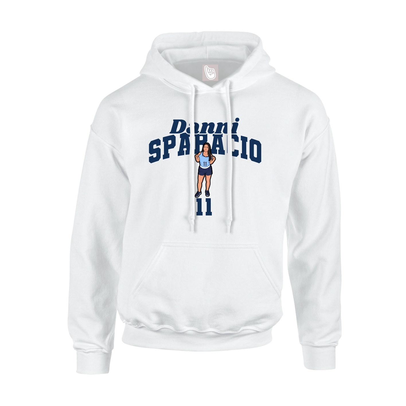 Youth Hoodie — Signature Arch in White