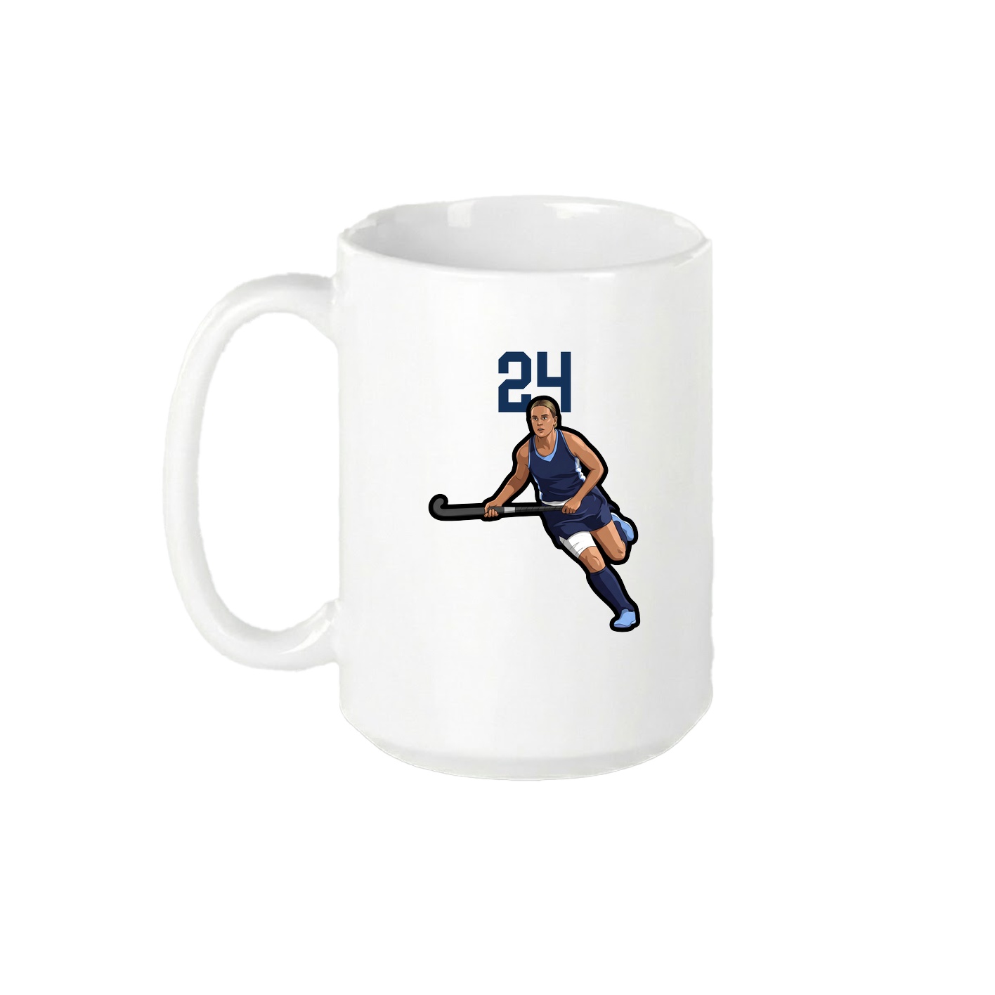 15oz Coffee Mug — Number Top in White