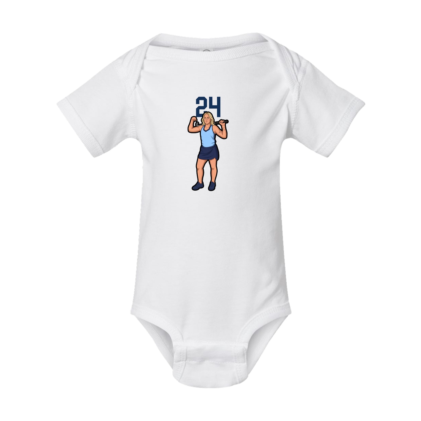 Baby Onesie — Number Top in White
