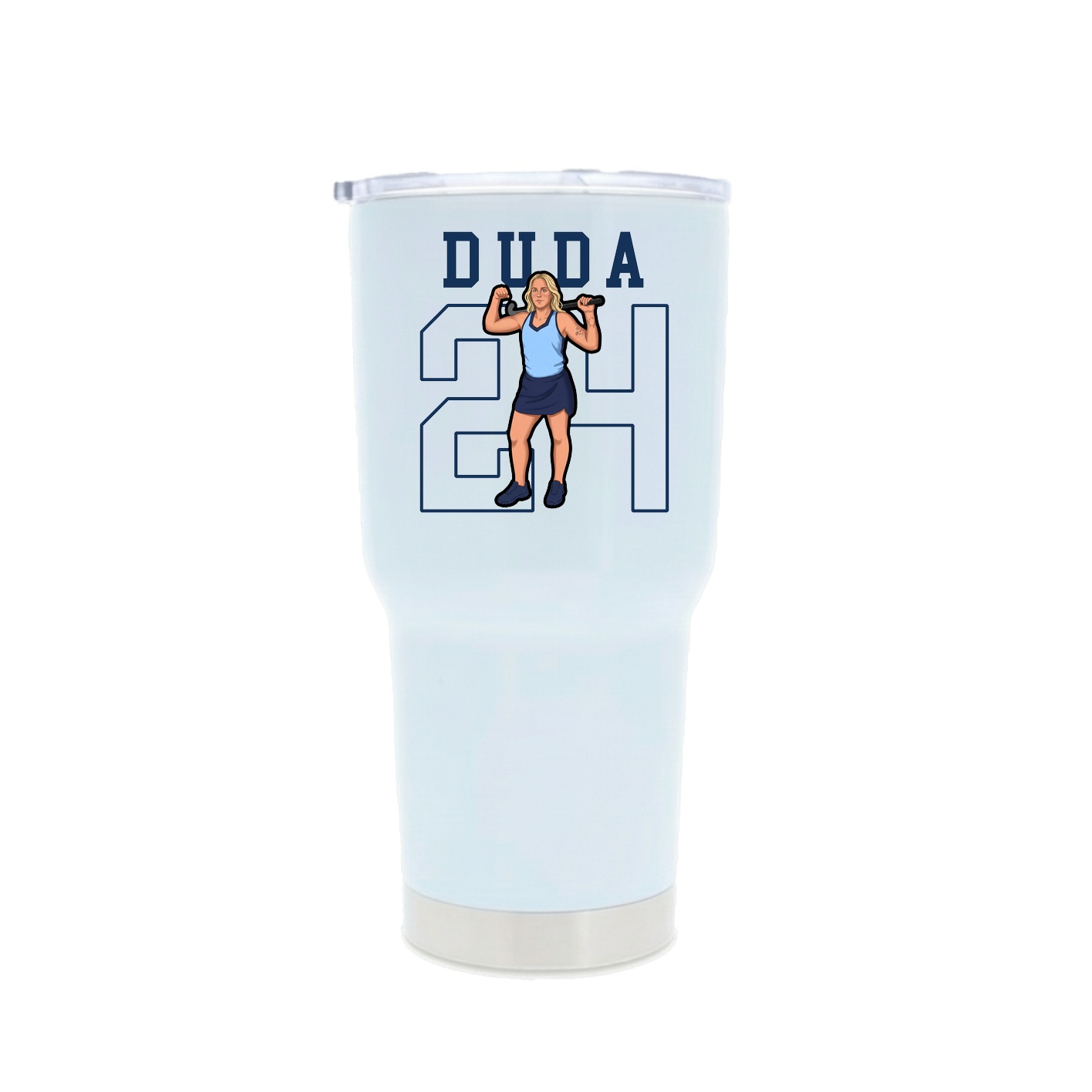 30oz Stainless Steel Tumbler — Shirsey in White