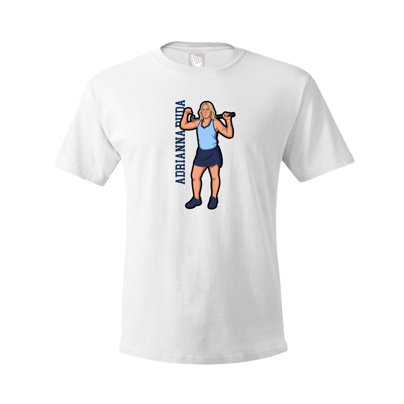 Youth Tee — Name Vertical in White