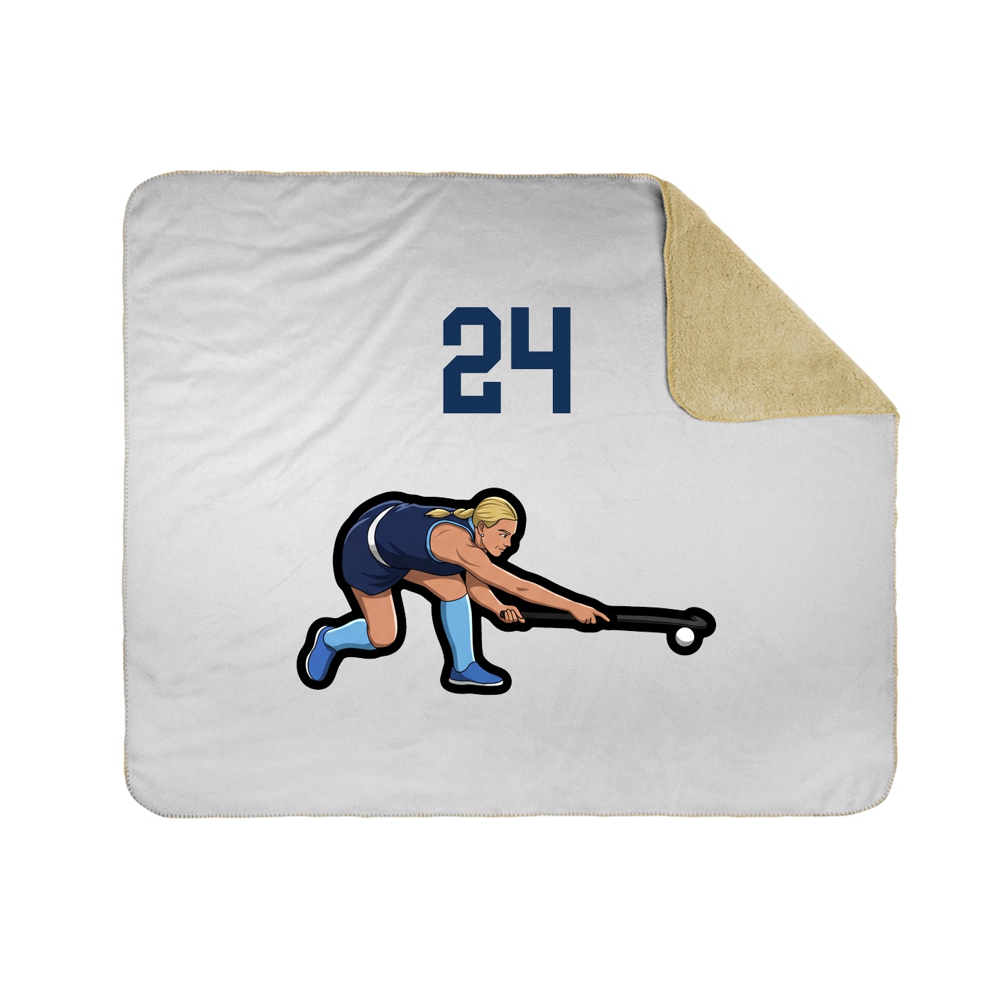 Throw Blanket — Number Top in White