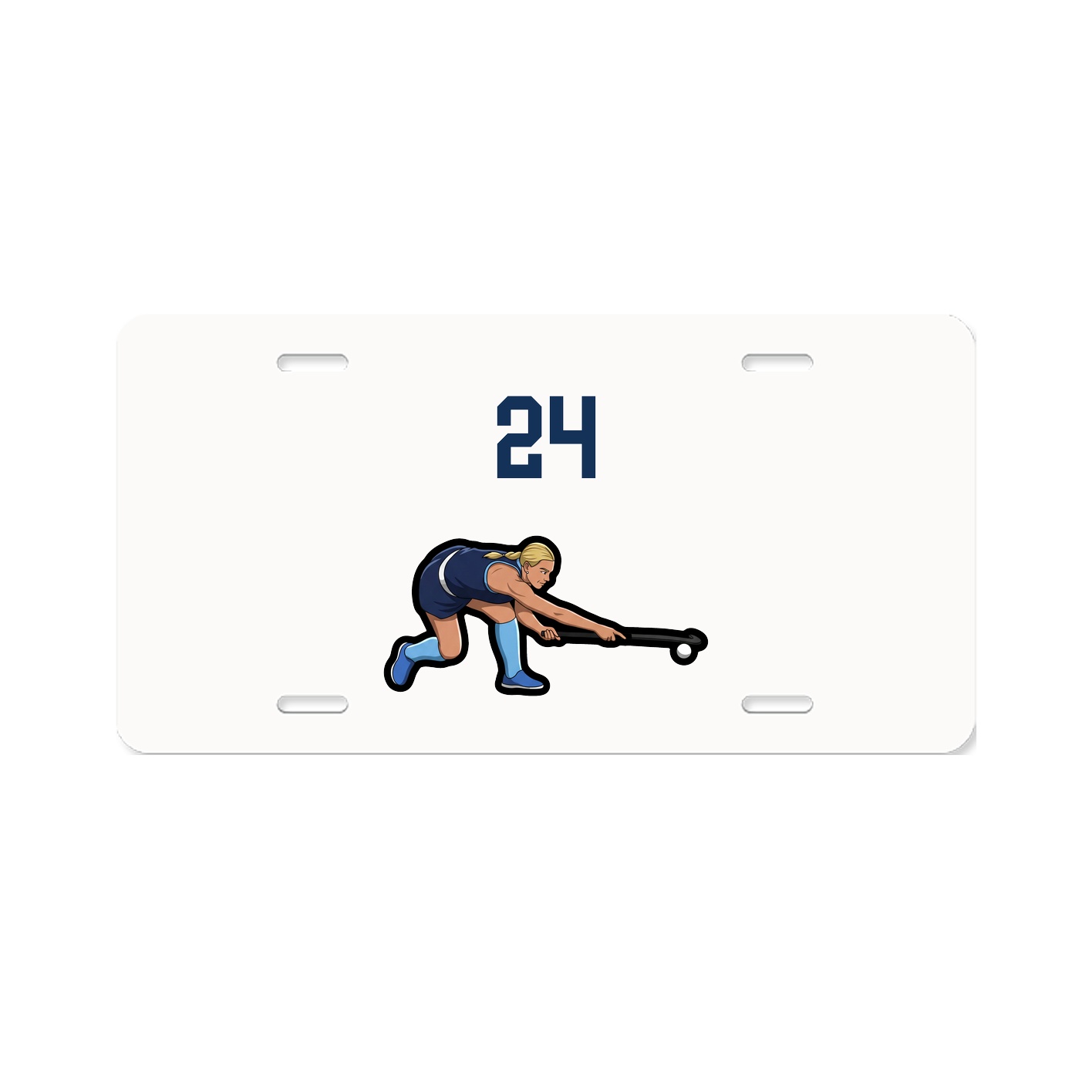 License Plate — Number Top in Classic