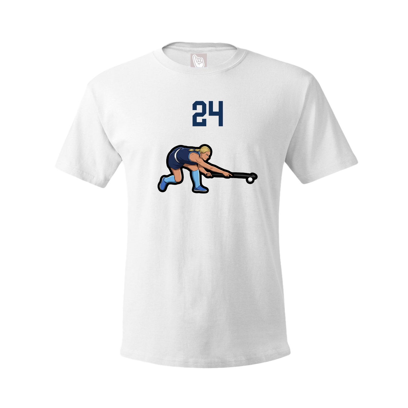 Youth Tee — Number Top in White