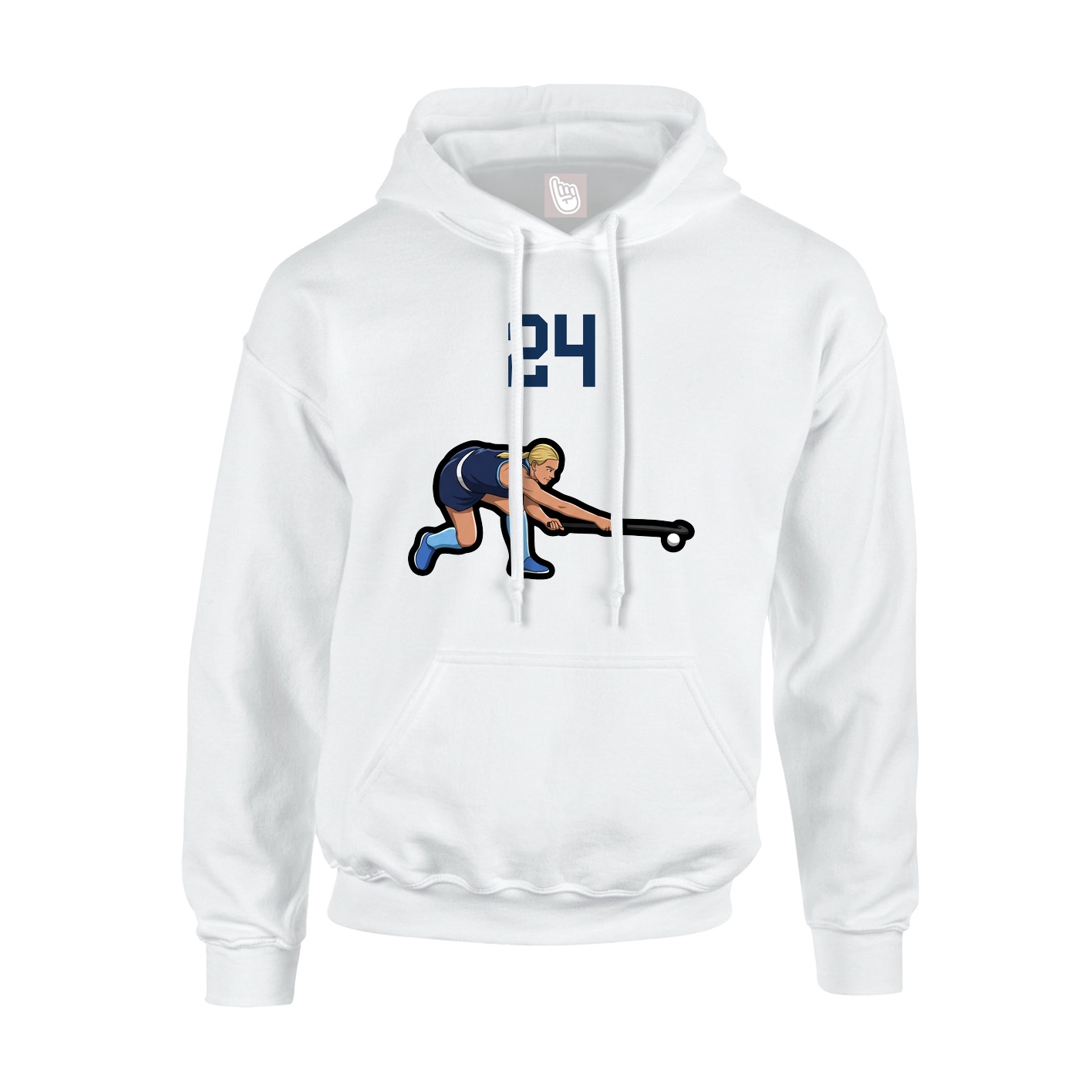 Hoodie — Number Top in White