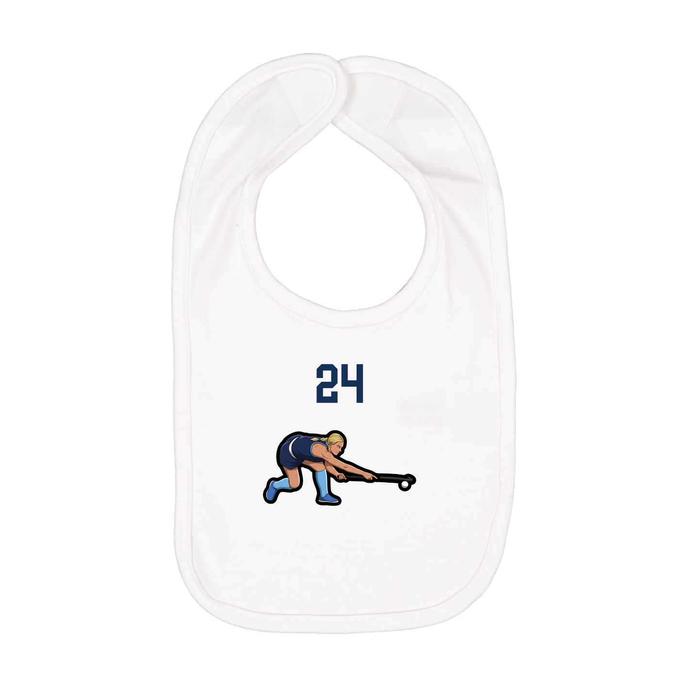 Infant Bib — Number Top in White