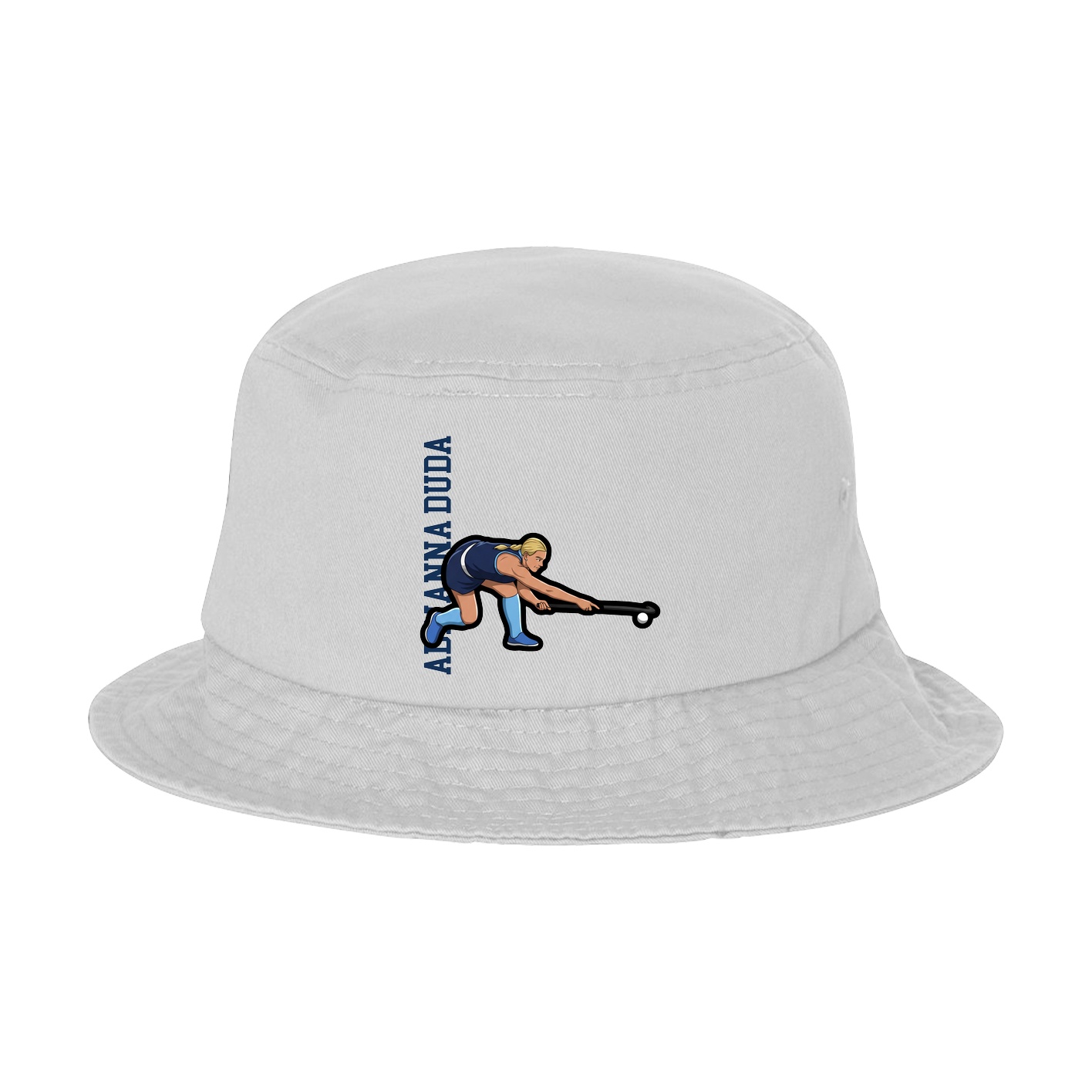 Bucket Cap — Name Vertical in White