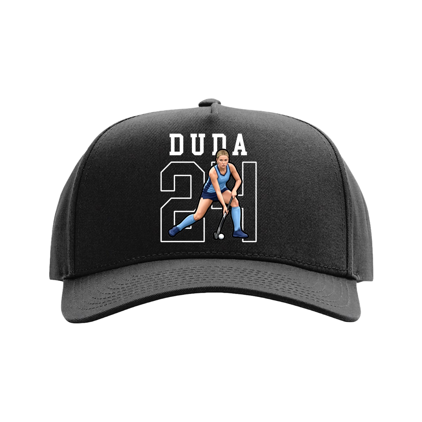 Full Fabric Five-Panel Champ Cap — Shirsey in Black