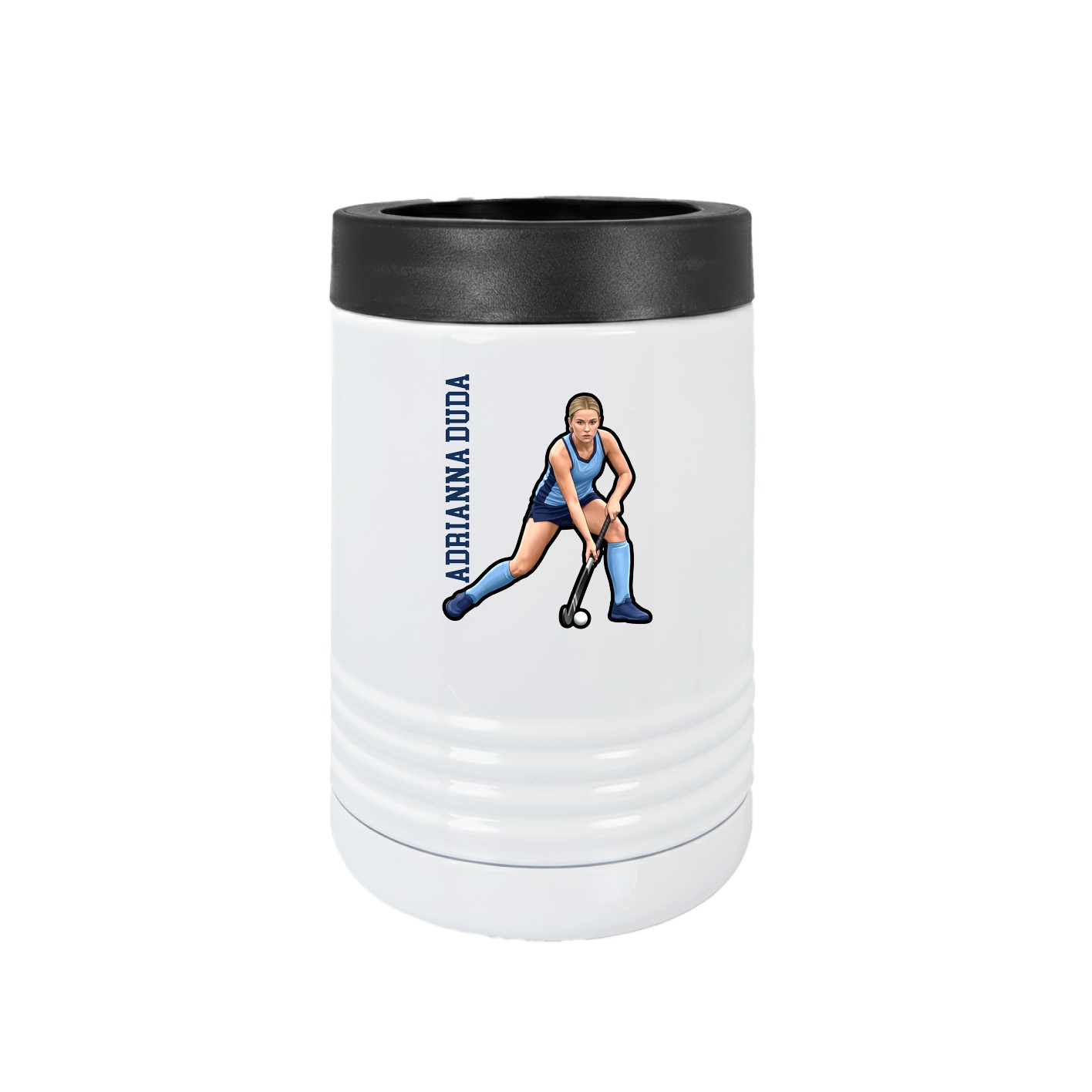 Beverage Holder — Name Vertical in White