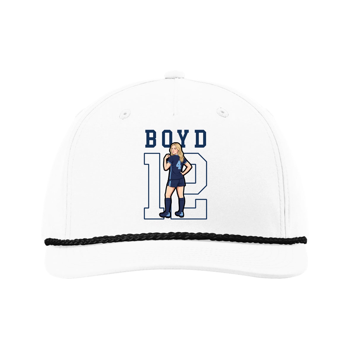 Five-Panel Classic Rope Cap — Shirsey in White
