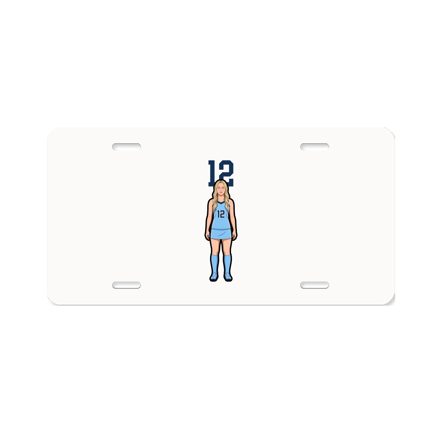 License Plate — Number Top in Classic