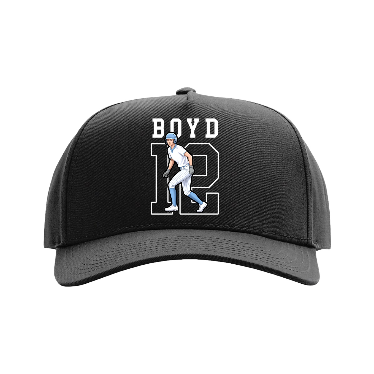 Full Fabric Five-Panel Champ Cap — Shirsey in Black