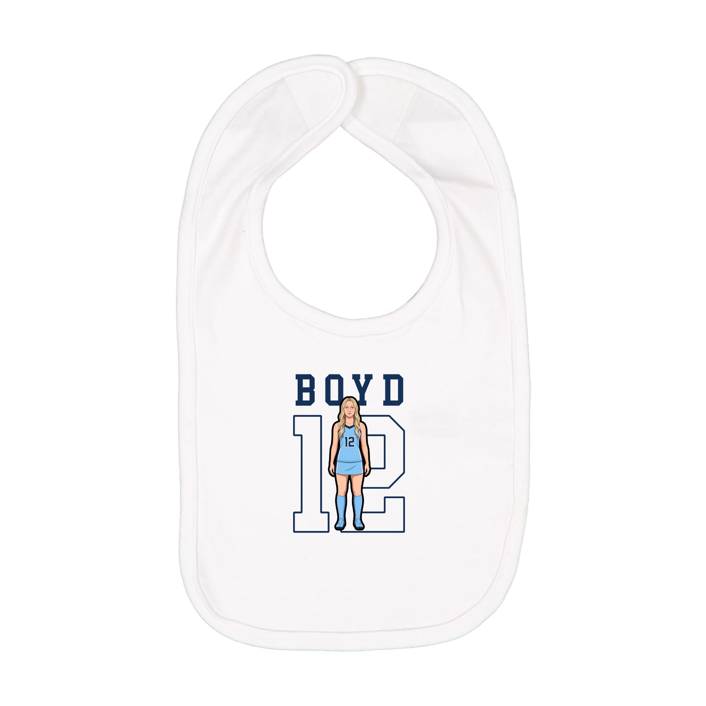 Infant Bib — Shirsey in White