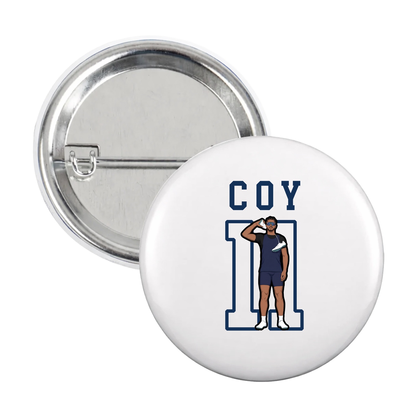 Game Day Button — Shirsey in White