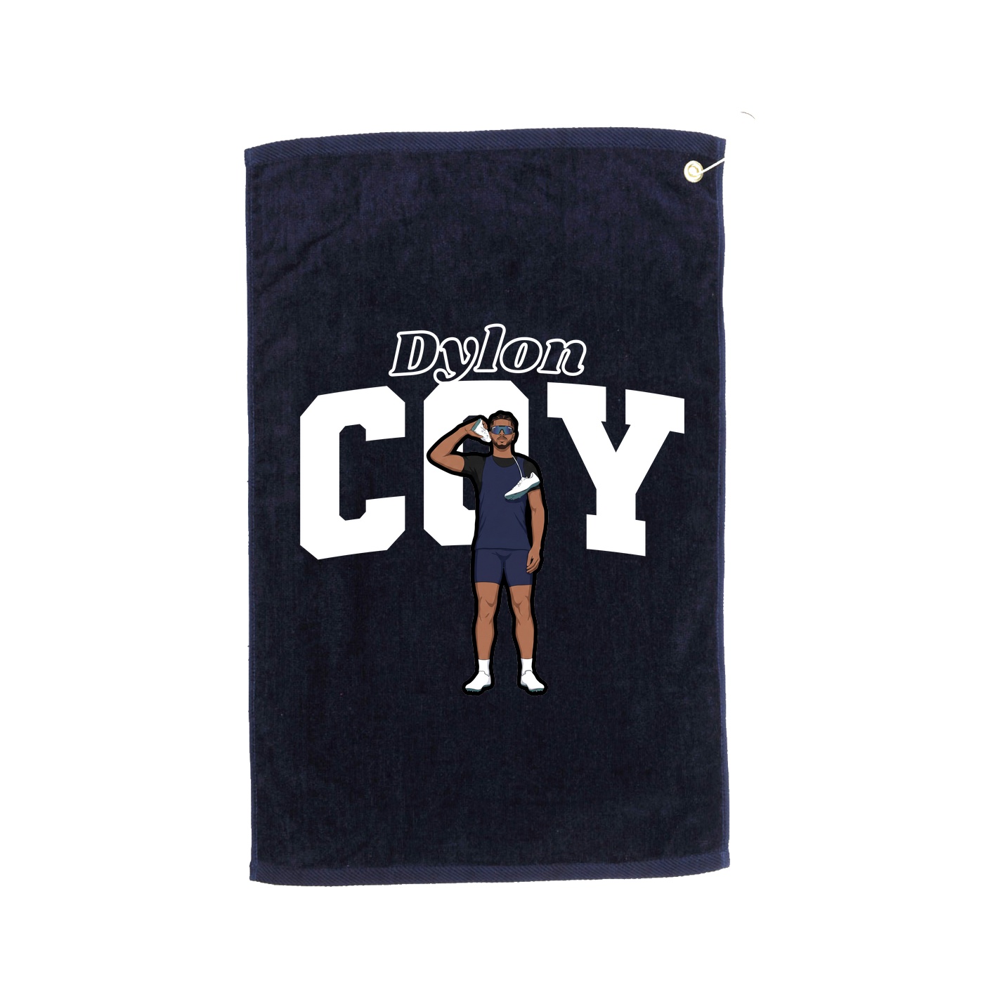 Golf Towel — Name Arch in Navy