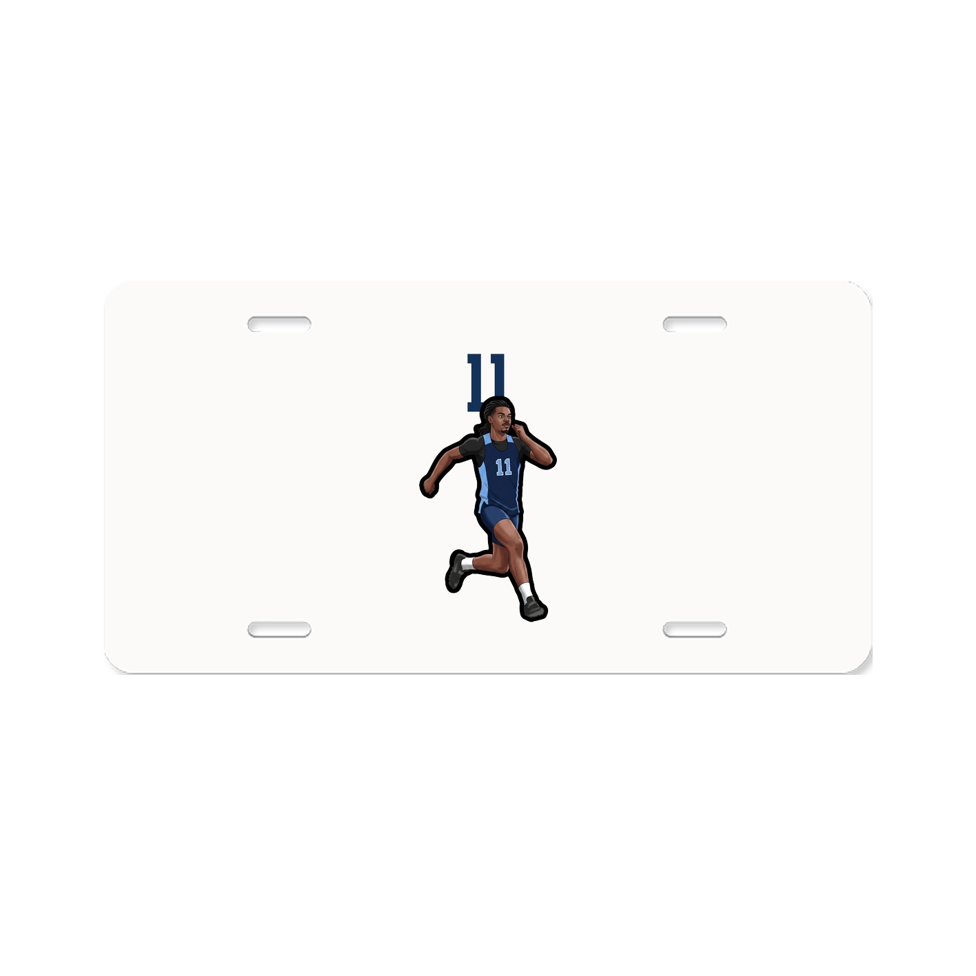 License Plate — Number Top in Classic