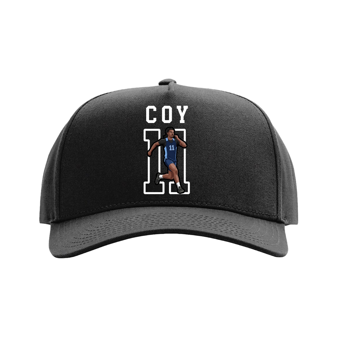 Full Fabric Five-Panel Champ Cap — Shirsey in Black