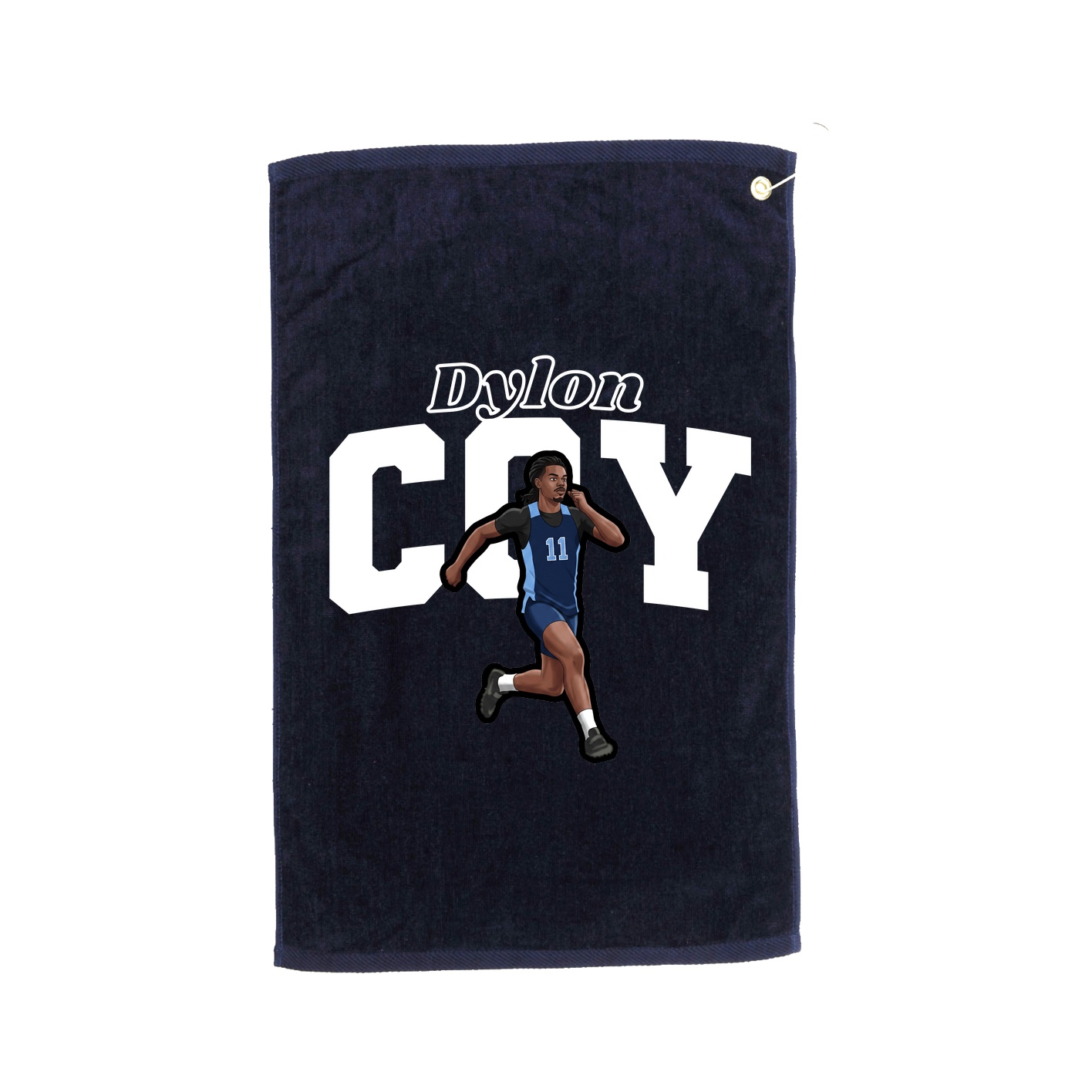 Golf Towel — Name Arch in Navy