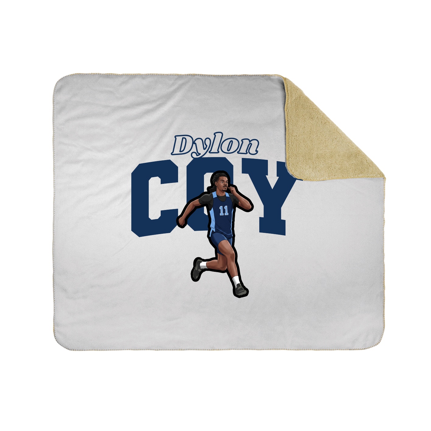Throw Blanket — Name Arch in White