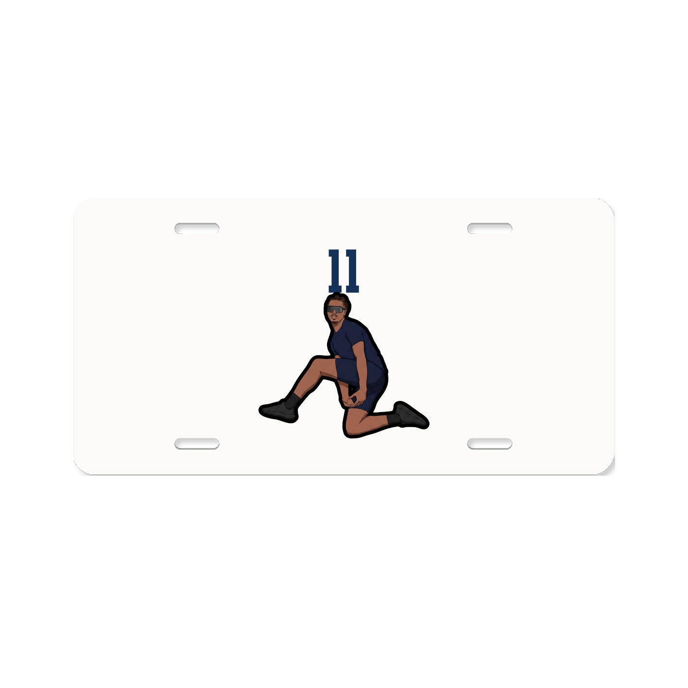 License Plate — Number Top in Classic