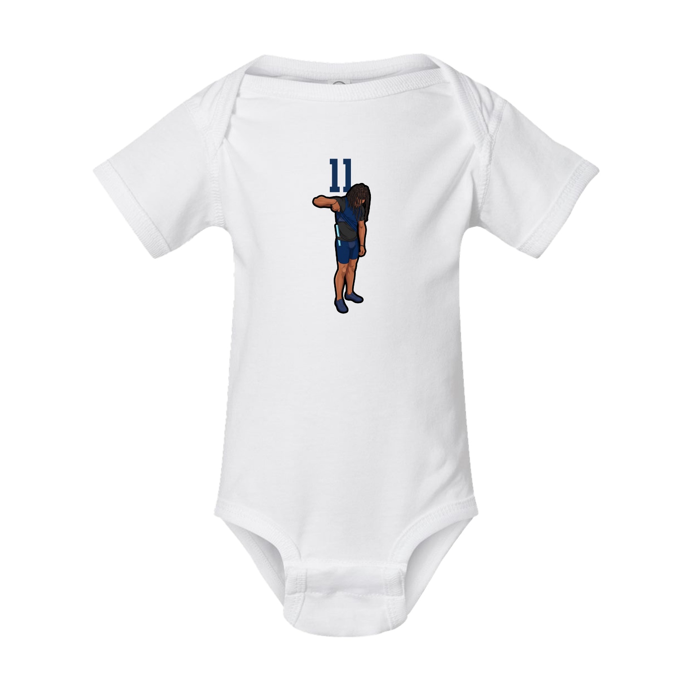 Baby Onesie — Number Top in White