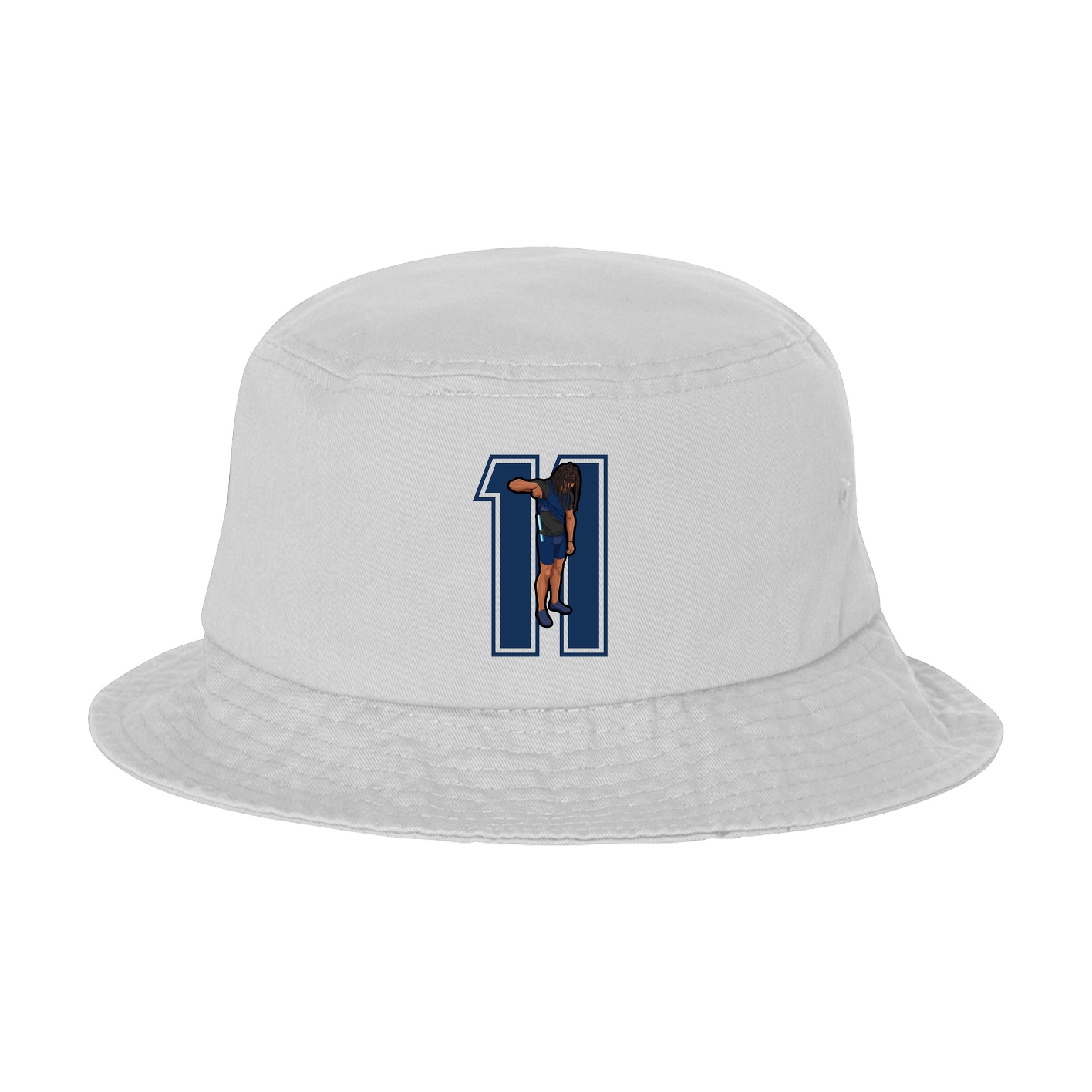 Bucket Cap — Number in White