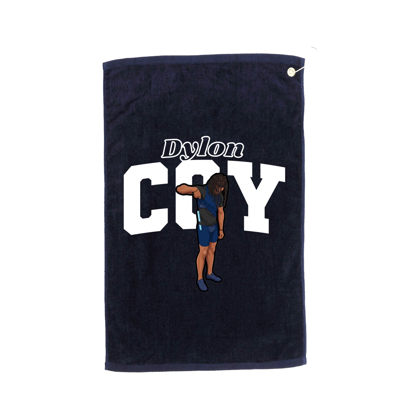 Golf Towel — Name Arch in Navy
