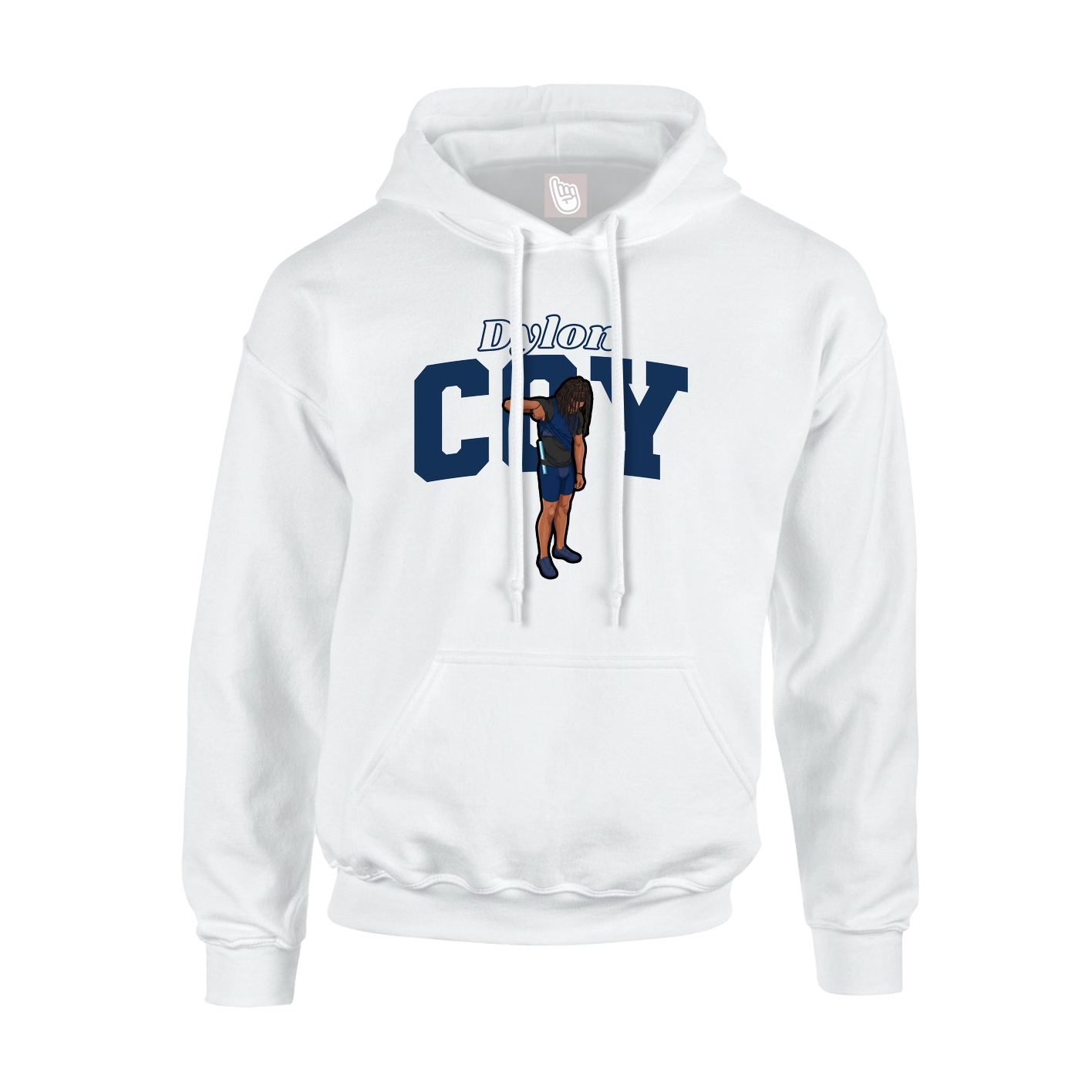 Hoodie — Name Arch in White
