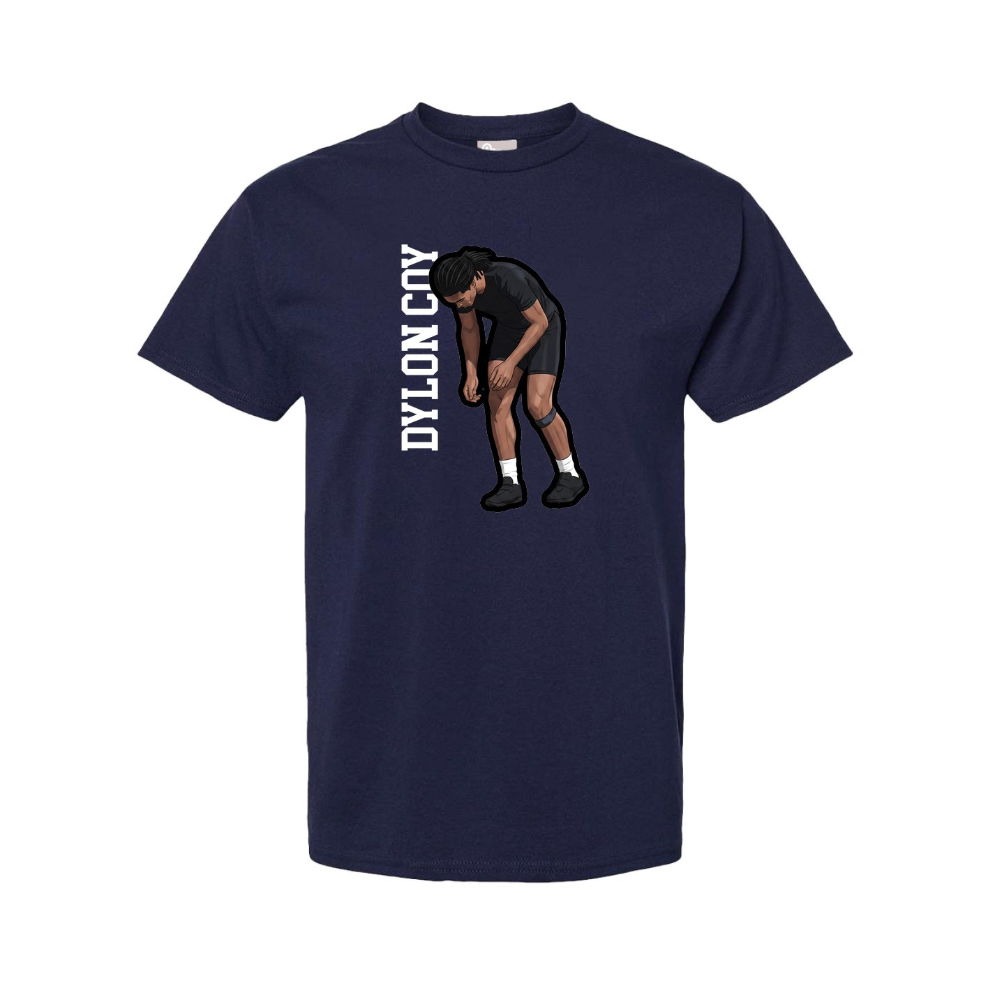 Youth Tee — Name Vertical in Navy