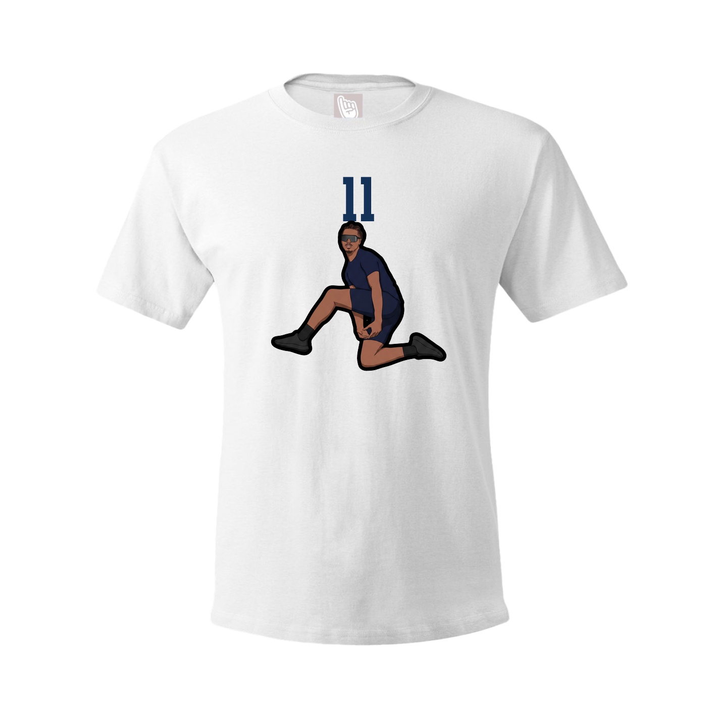 Youth Tee — Number Top in White
