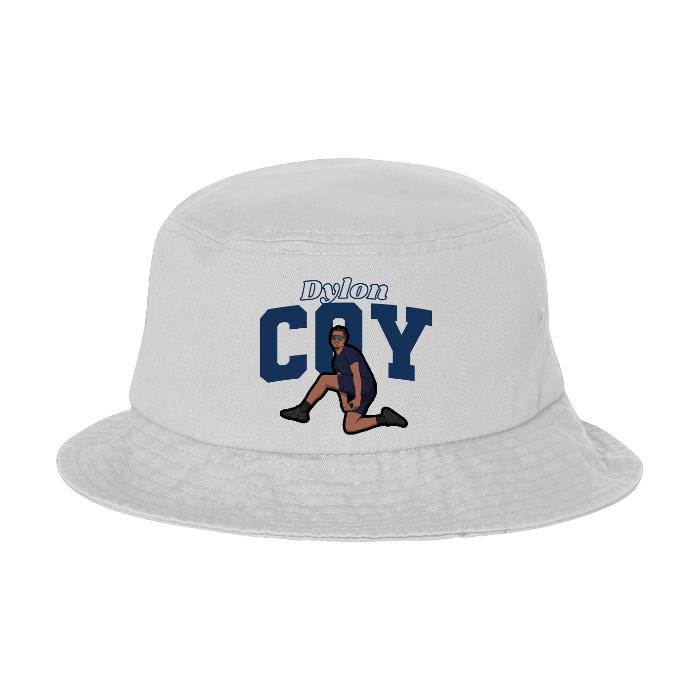 Bucket Cap — Name Arch in White