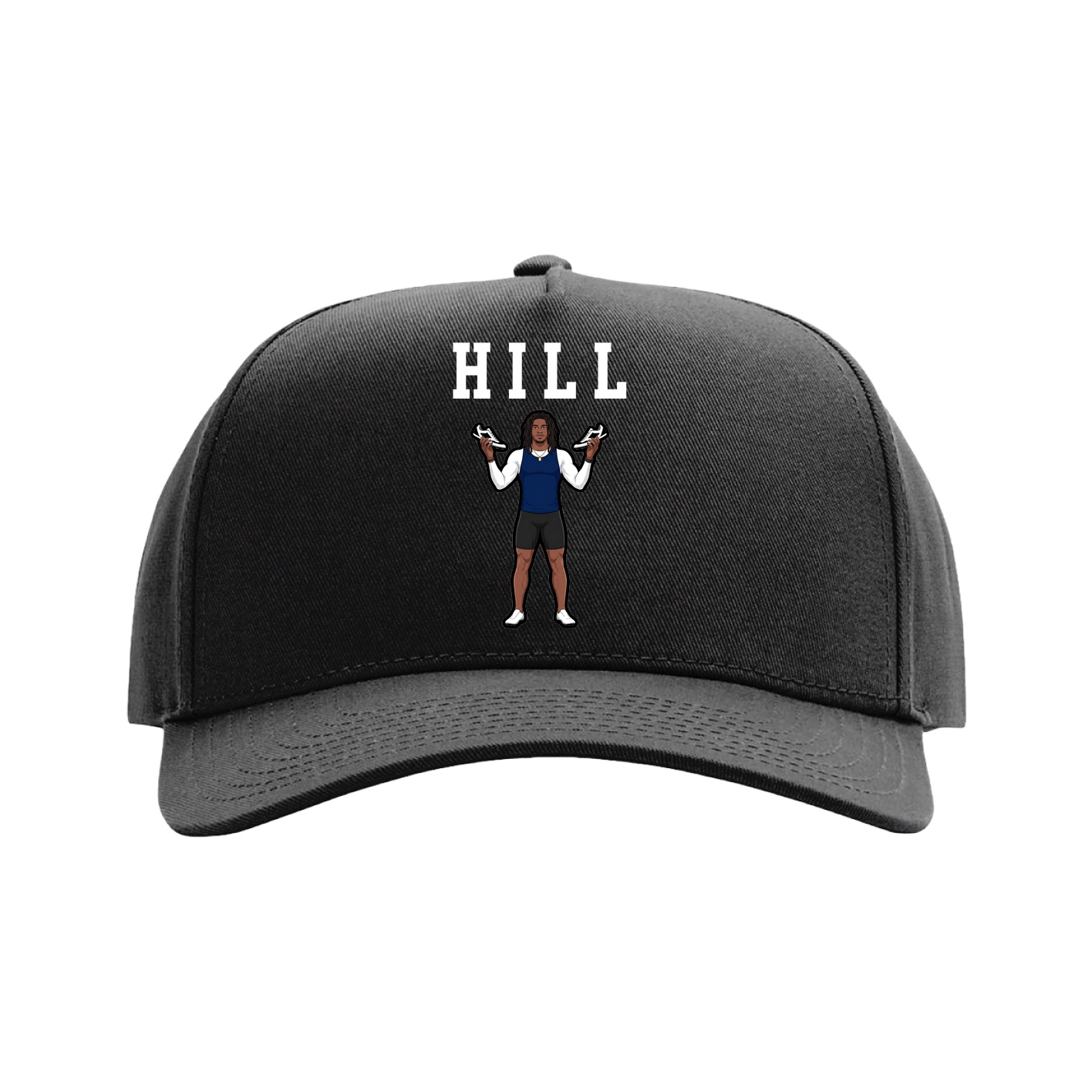 Full Fabric Five-Panel Champ Cap — Shirsey in Black