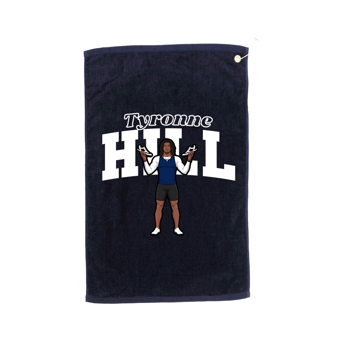 Golf Towel — Name Arch in Navy