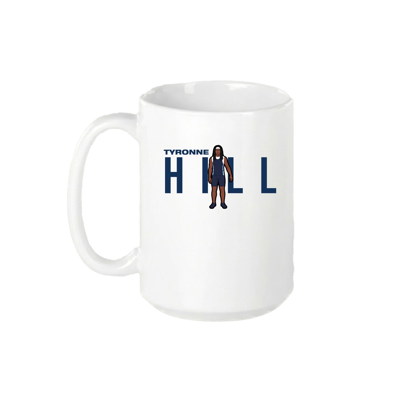 15oz Coffee Mug — Player Name in White
