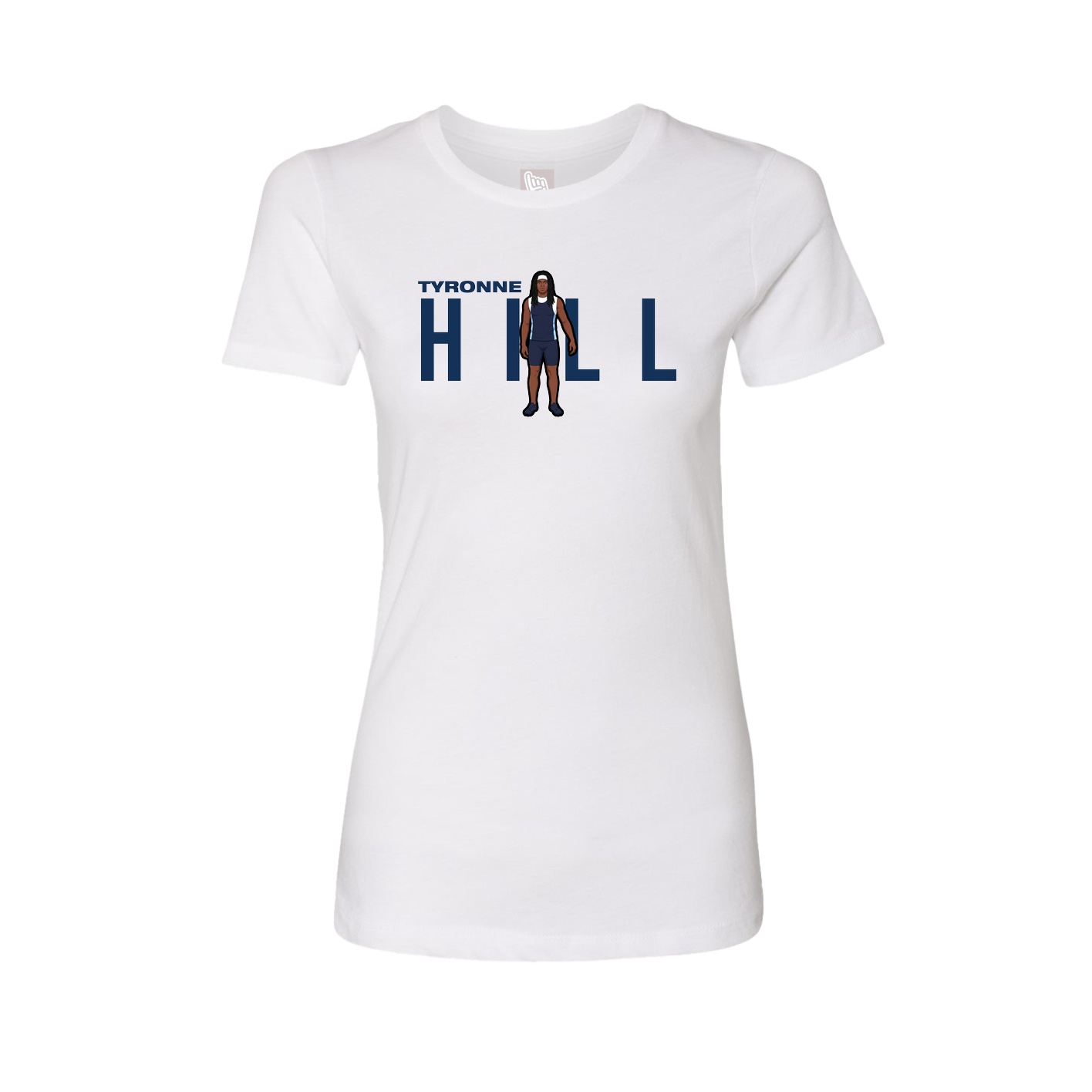 Fitted Women's Tee — Player Name in White