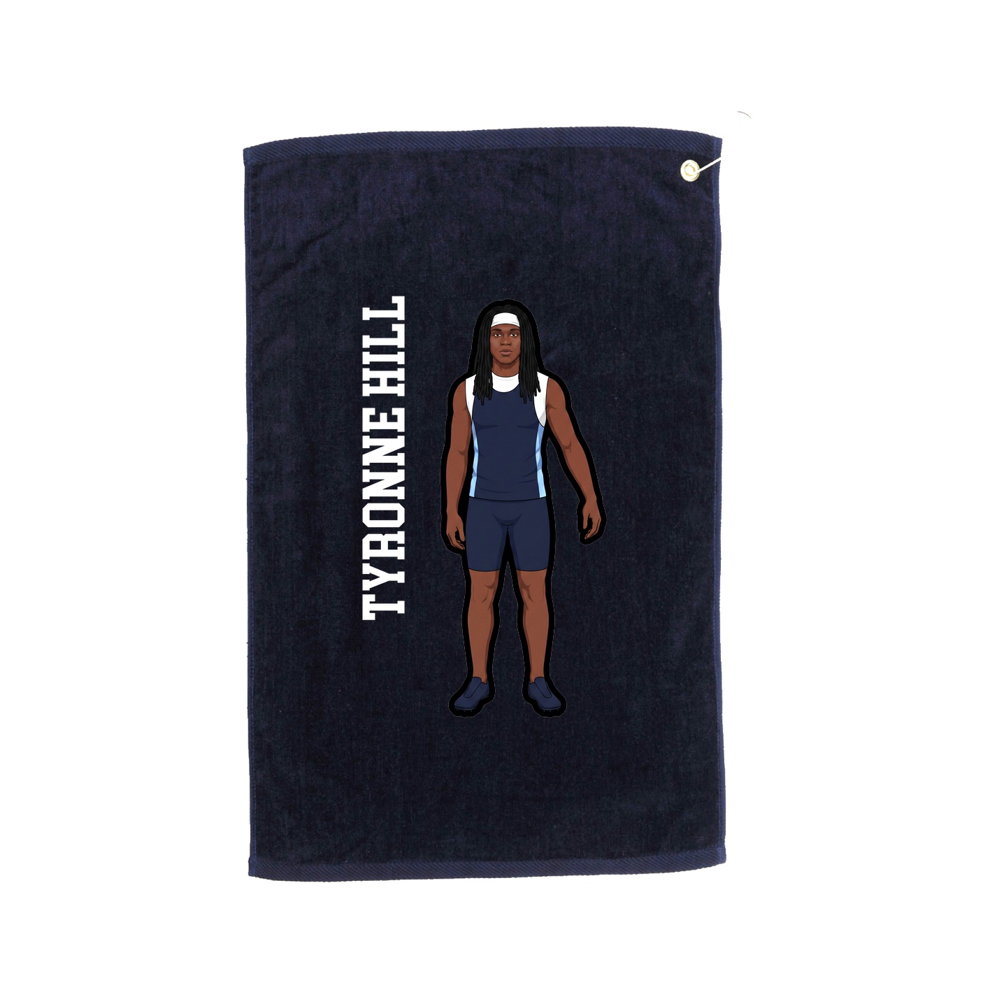 Golf Towel — Name Vertical in Navy
