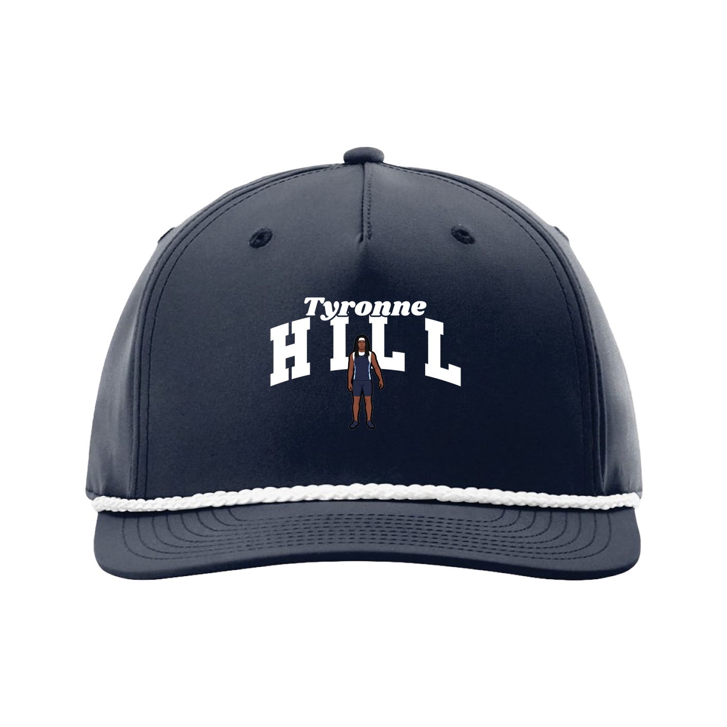 Five-Panel Classic Rope Cap — Signature Arch in Navy