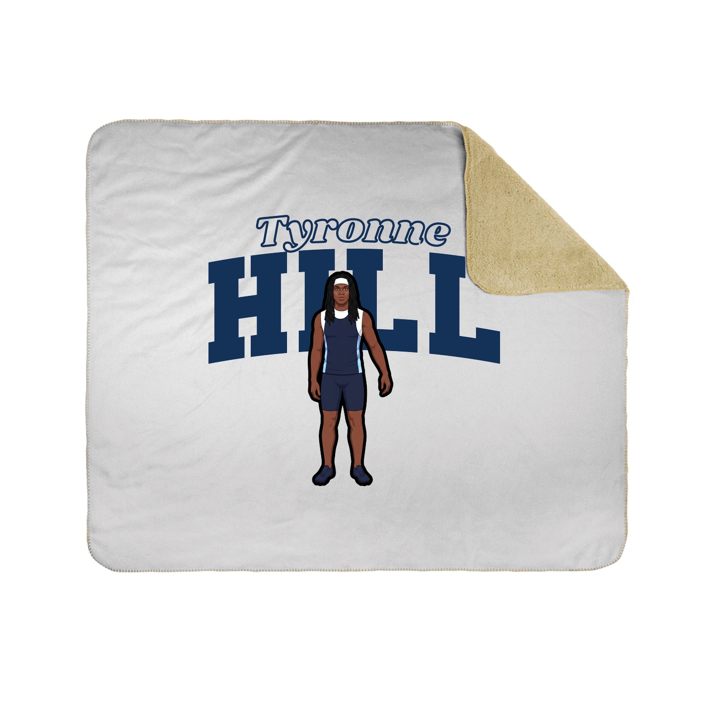 Throw Blanket — Name Arch in White