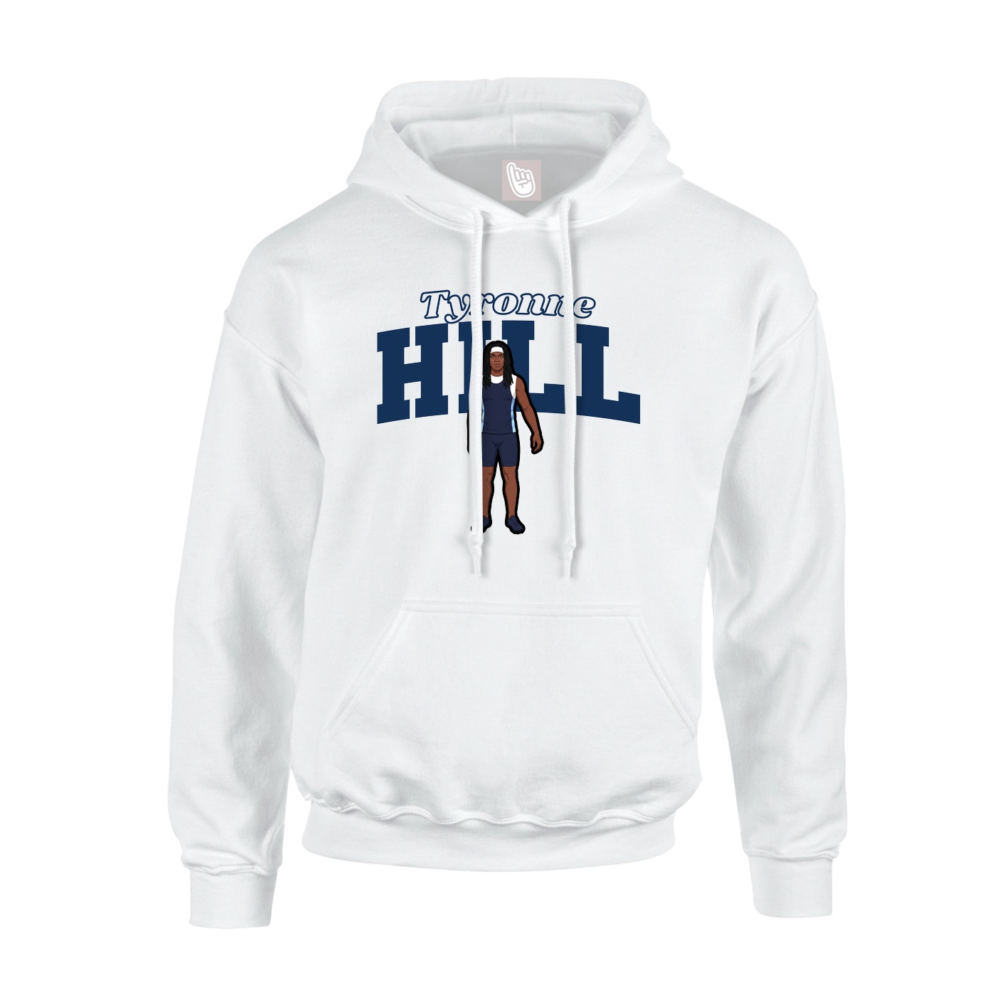 Hoodie — Name Arch in White