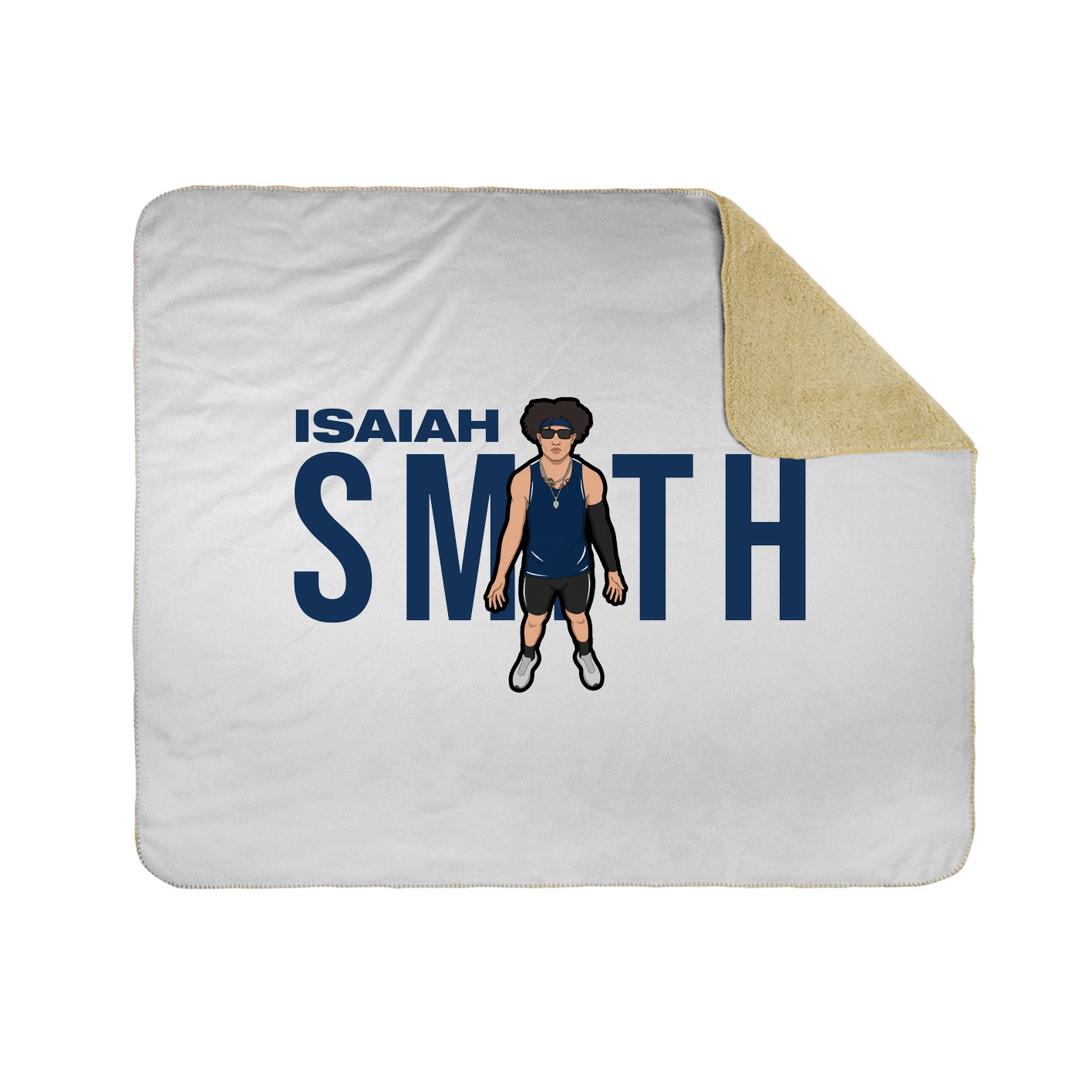 Throw Blanket — Player Name in White