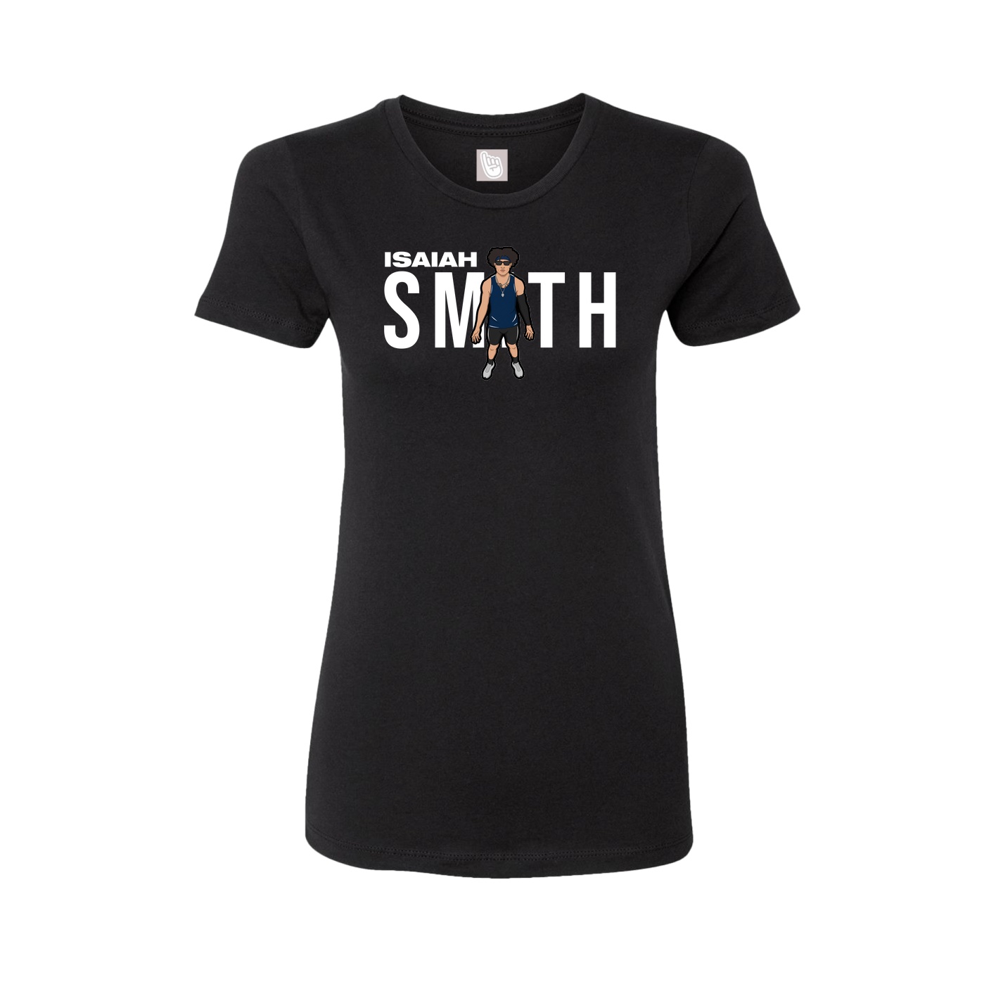 Fitted Women's Tee — Player Name in Black
