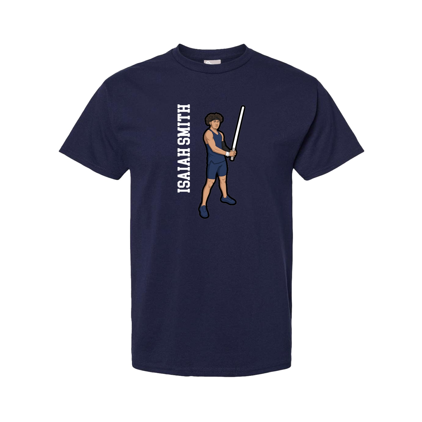 Tee — Name Vertical in Navy