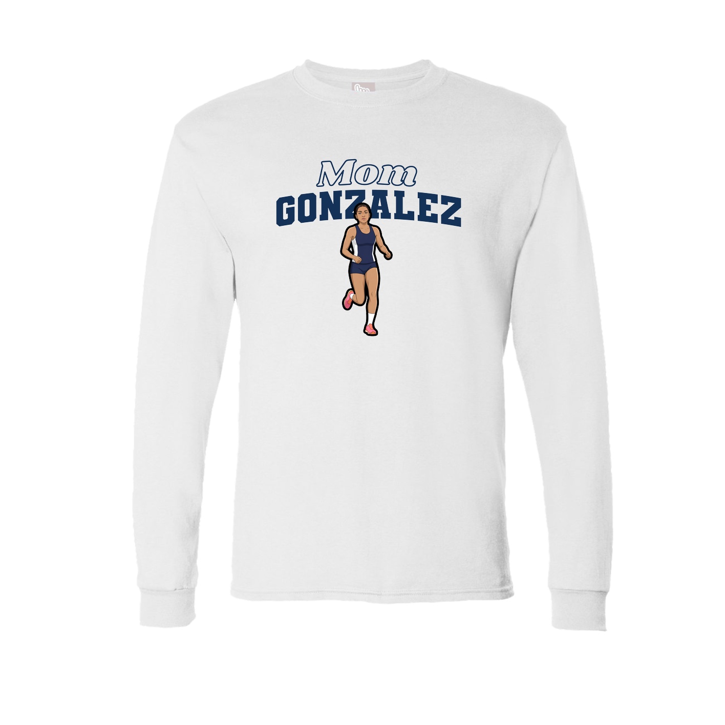 Long Sleeve Tee — Mothers Day Block in White